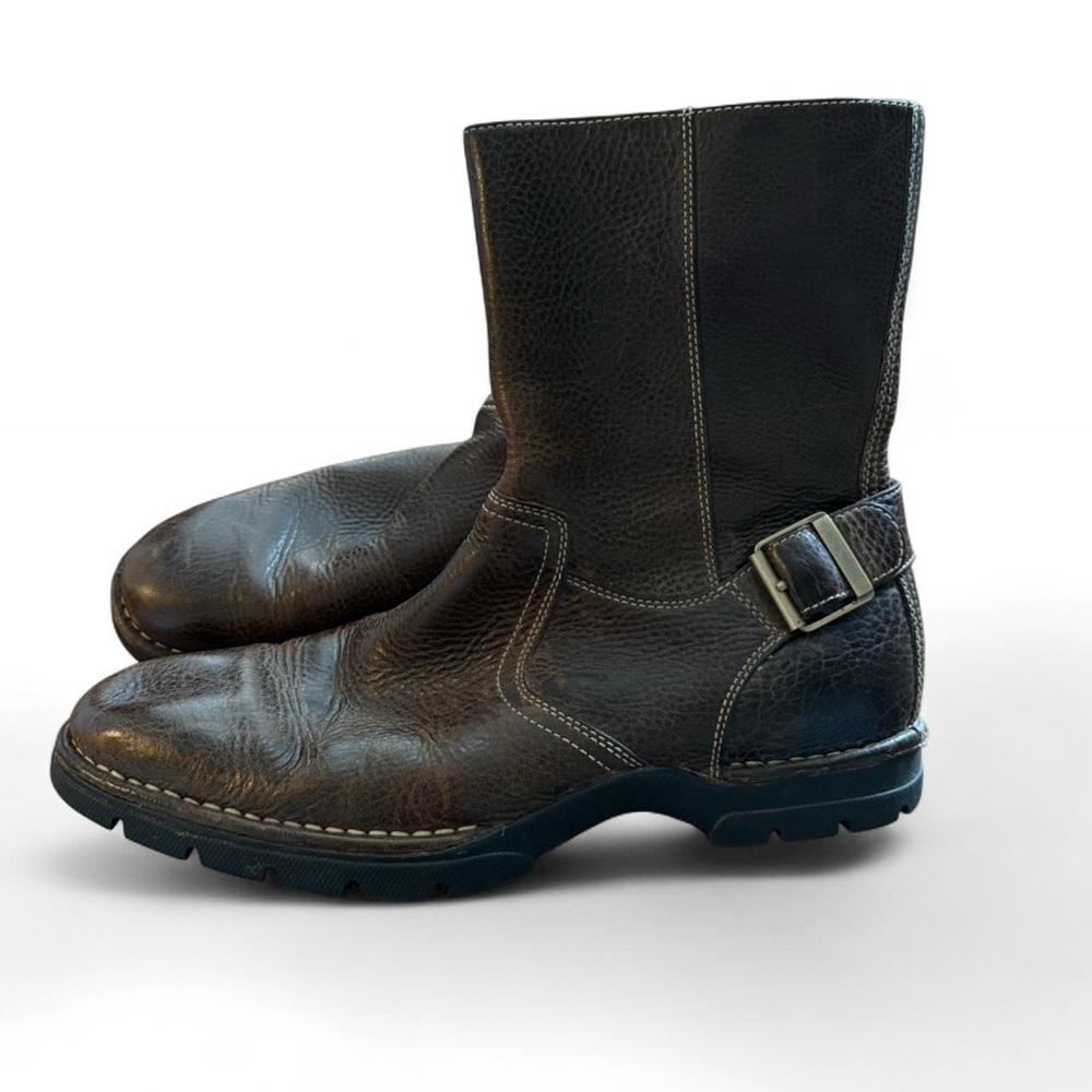 Men’s Cole Haan Dark Brown Leather Boots with Buckle